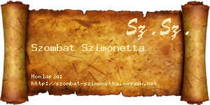 Szombat Szimonetta névjegykártya